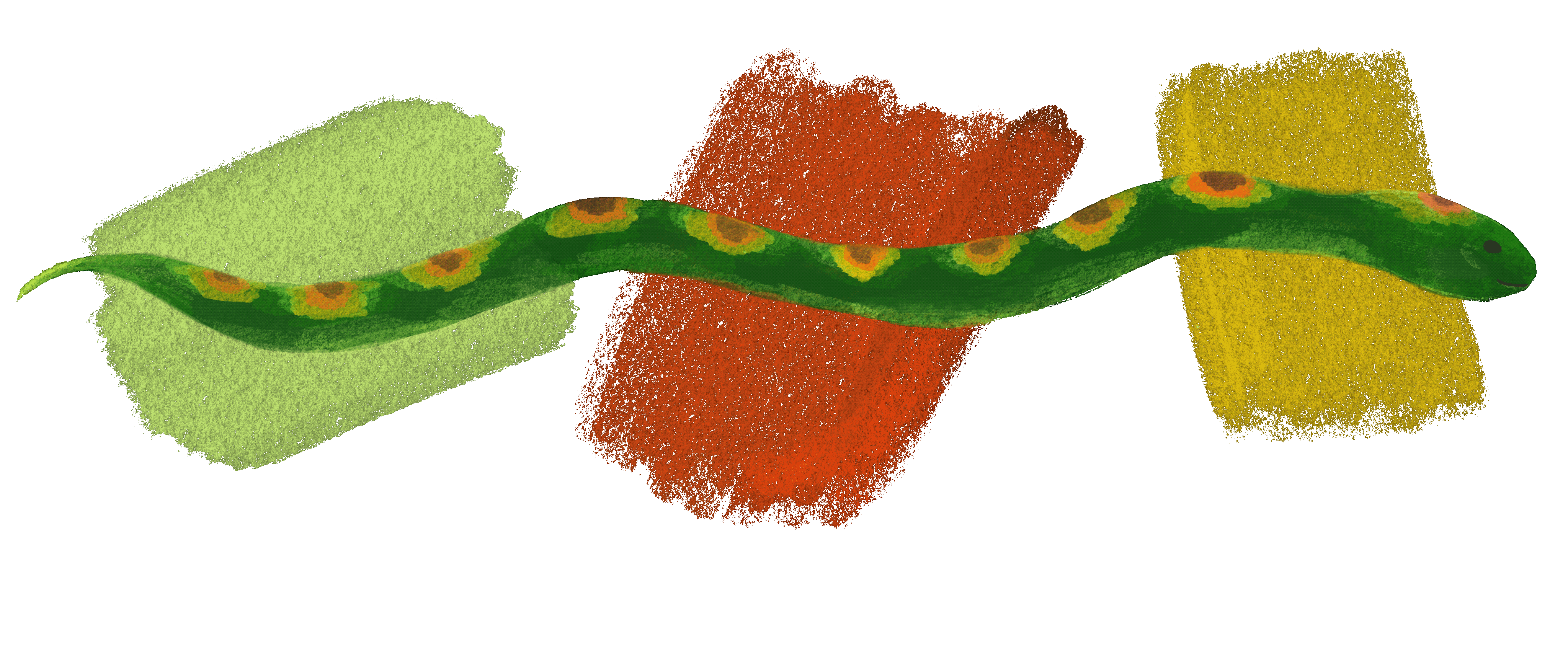 Animation of a wiggling snake.